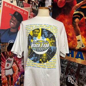 Vintage 2000 Indianapolis Black Expo Tee Shirt Music Festival Sz 2XL